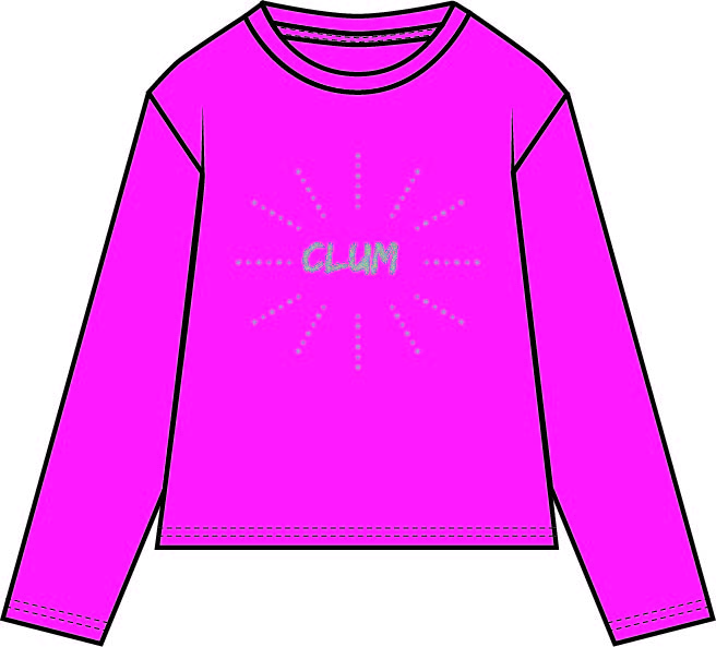 camisola longsleeve clum fucsia frente