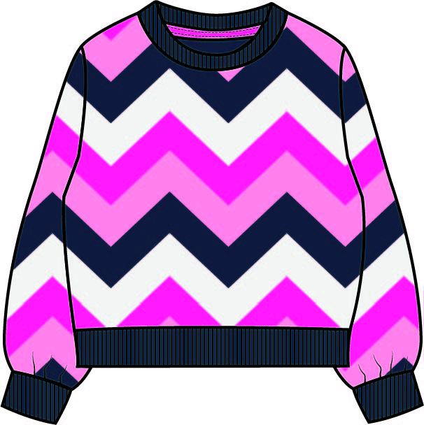 sweatshirt zig zag colorido frente