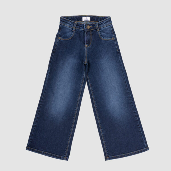 Denim Jeans Wide Leg Dark Blue — Dark Blue