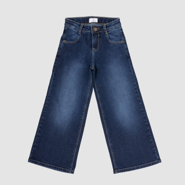 Calças de ganga Wide Leg azul escuro
