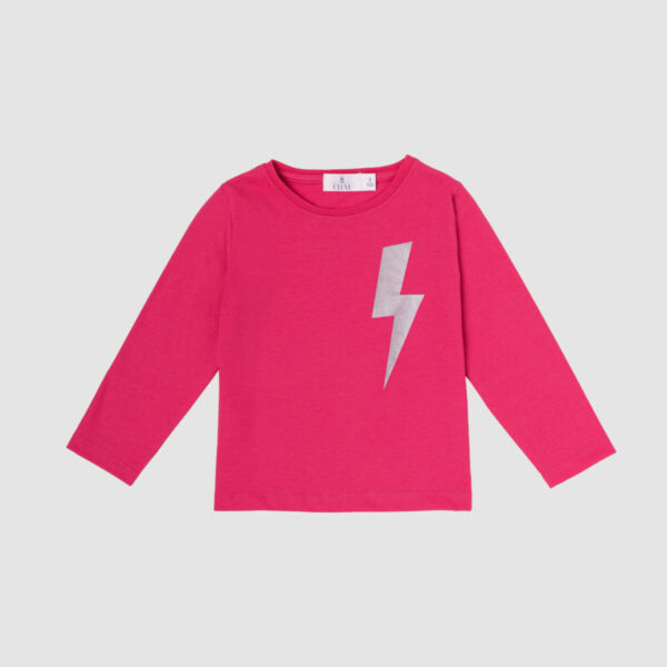 Long-Sleeve T-Shirt Lightning — Fuchsia